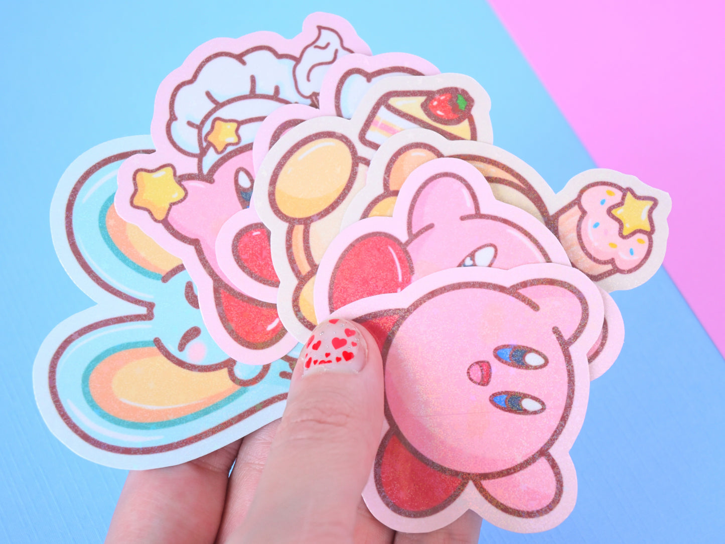 Kirby waterproof Vinyl stickers Die cut