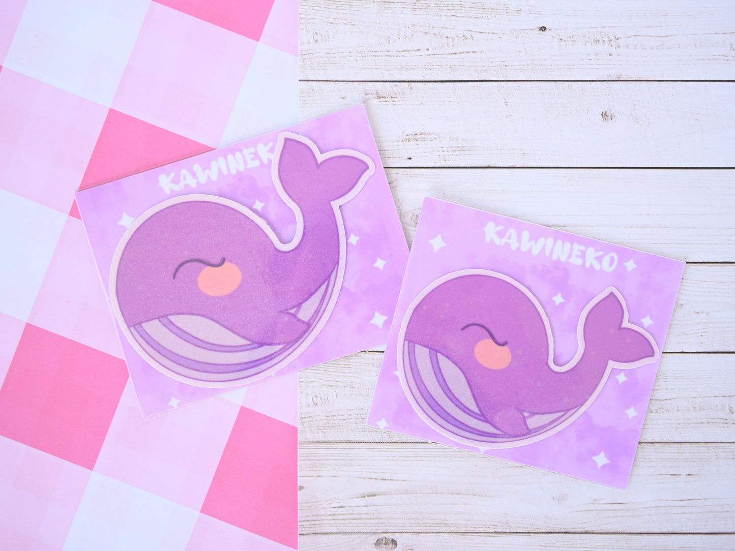 Eternal whale BTS waterproof Vinyl stickers Die cut