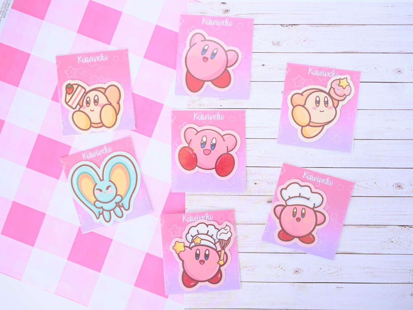 Kirby waterproof Vinyl stickers Die cut