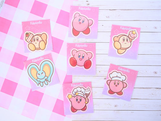 Kirby waterproof Vinyl stickers Die cut