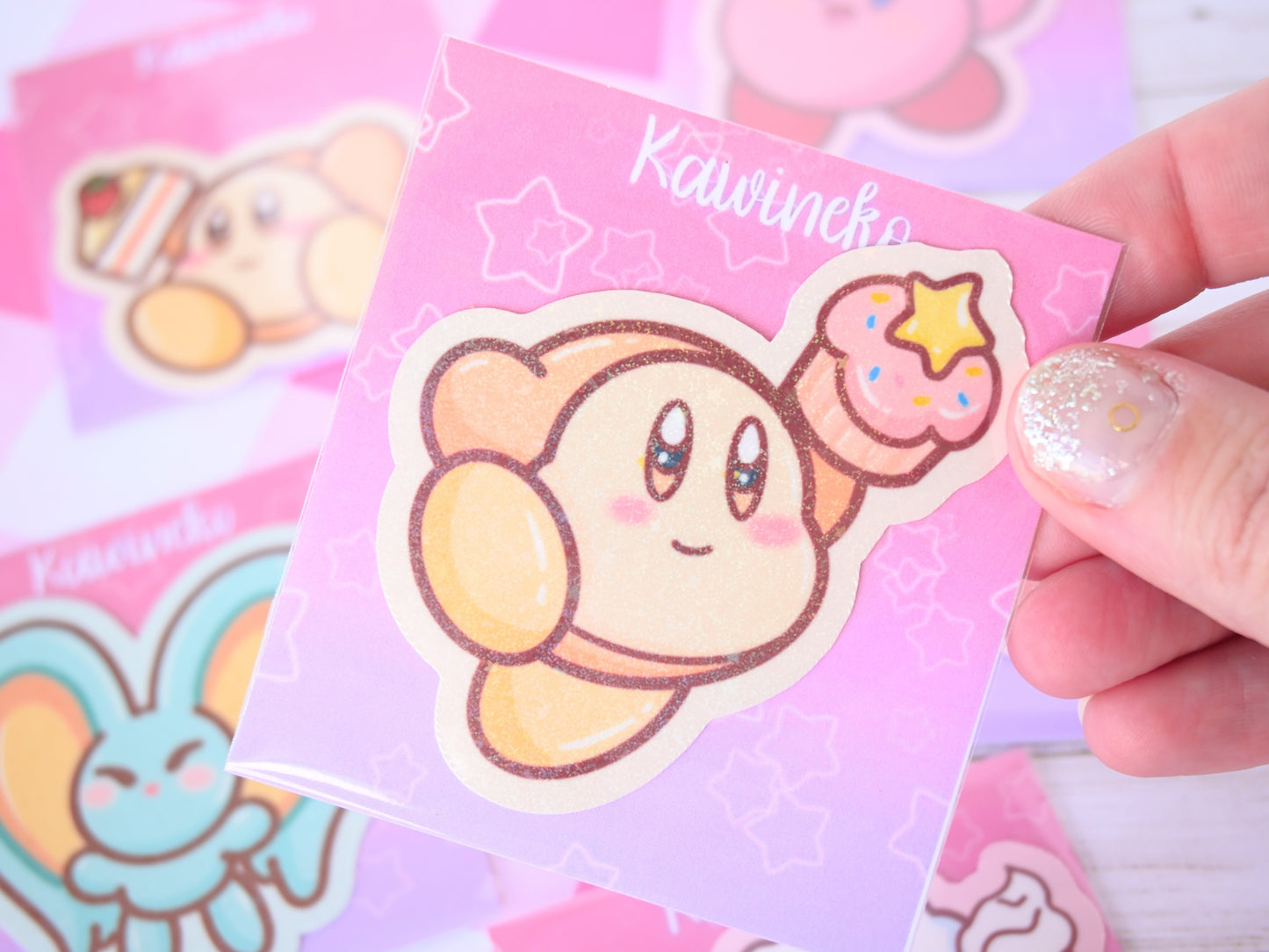 Kirby waterproof Vinyl stickers Die cut