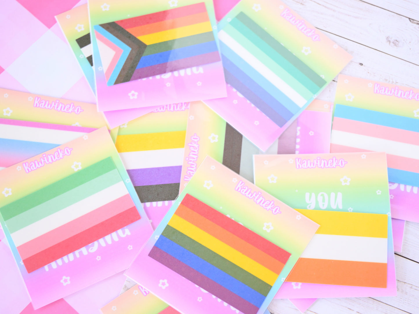 Die cut Pride Flags waterproof Vinyl stickers die cut