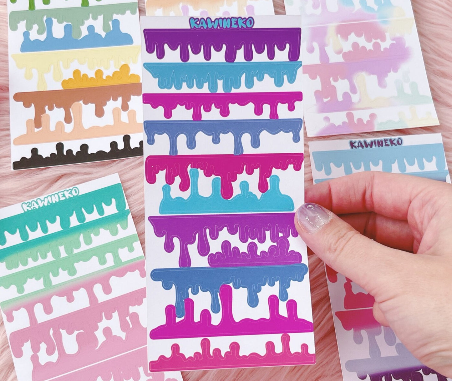 Paint splash and painting drops sticker sheets bundles