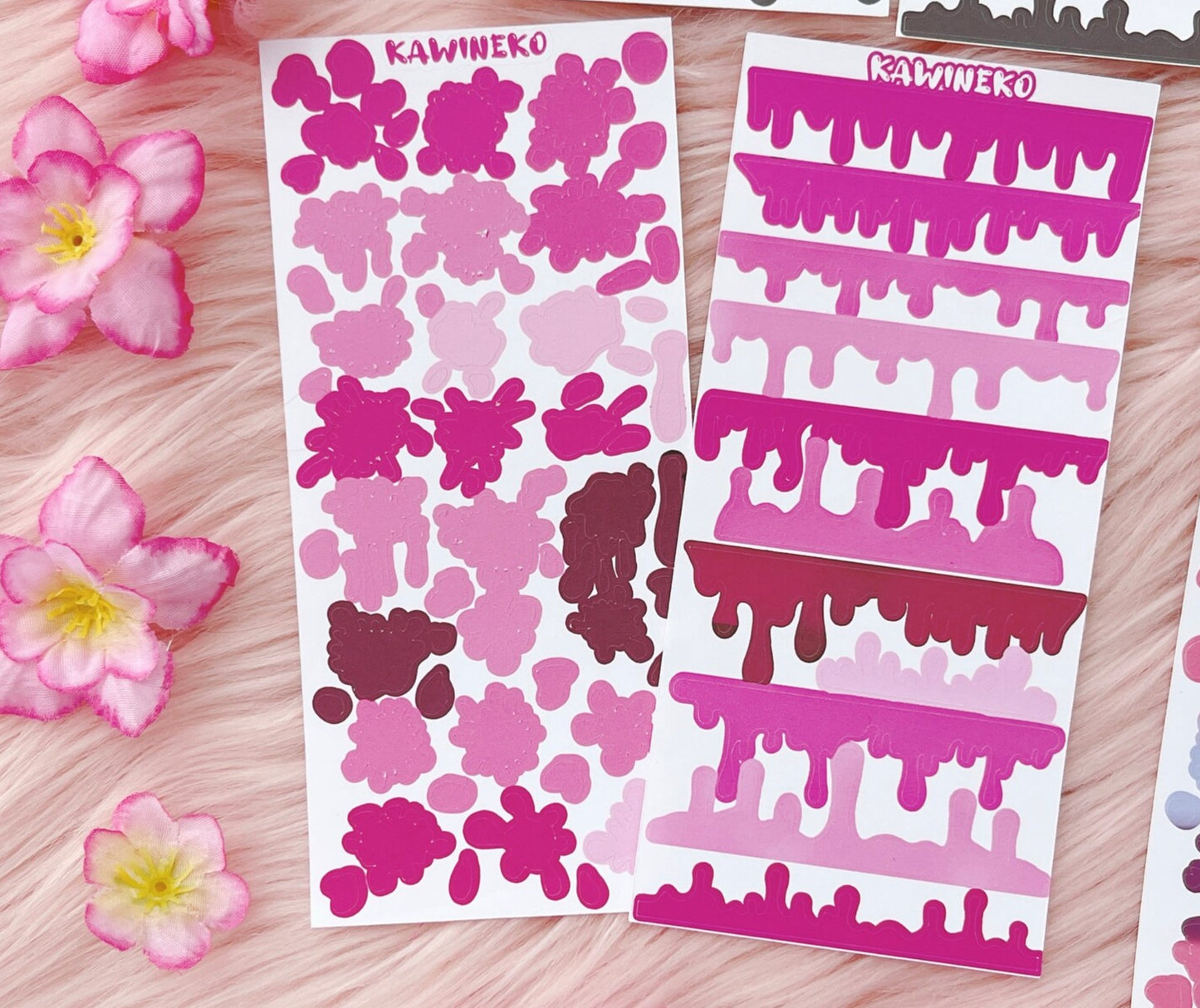 Paint splash and painting drops sticker sheets bundles