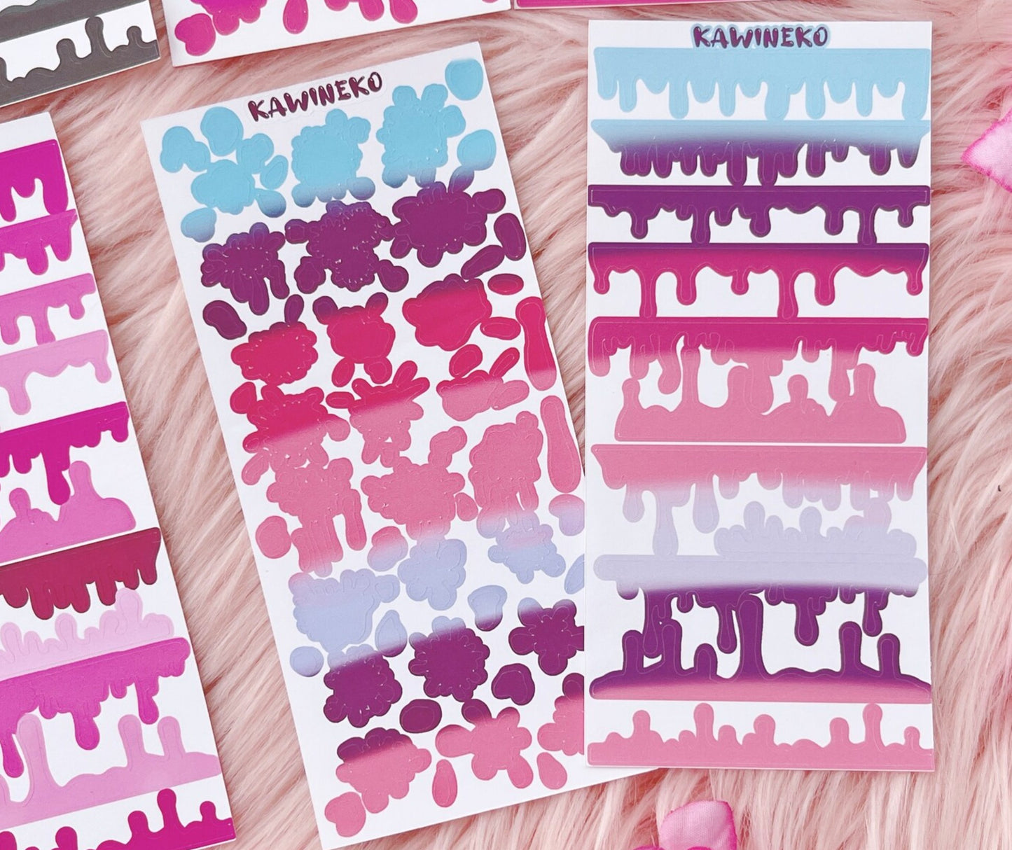 Paint splash and painting drops sticker sheets bundles