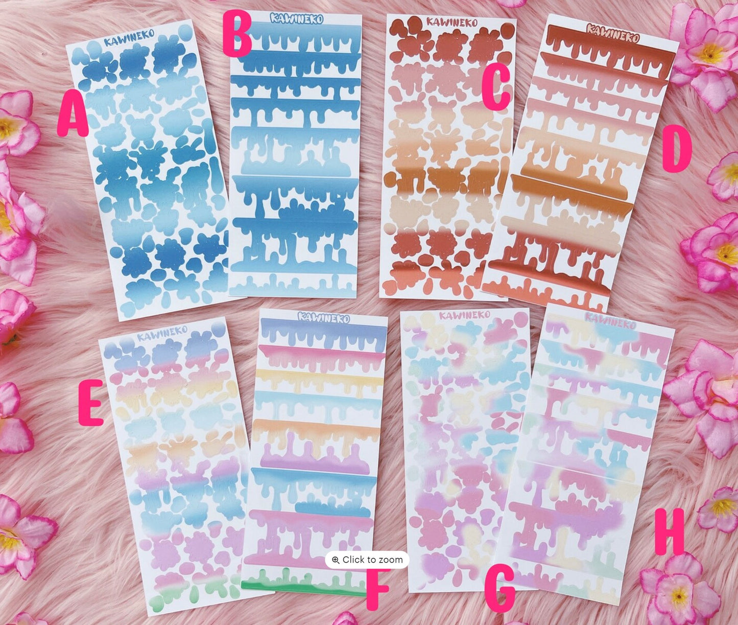 Paint splash and painting drops sticker sheets bundles 3