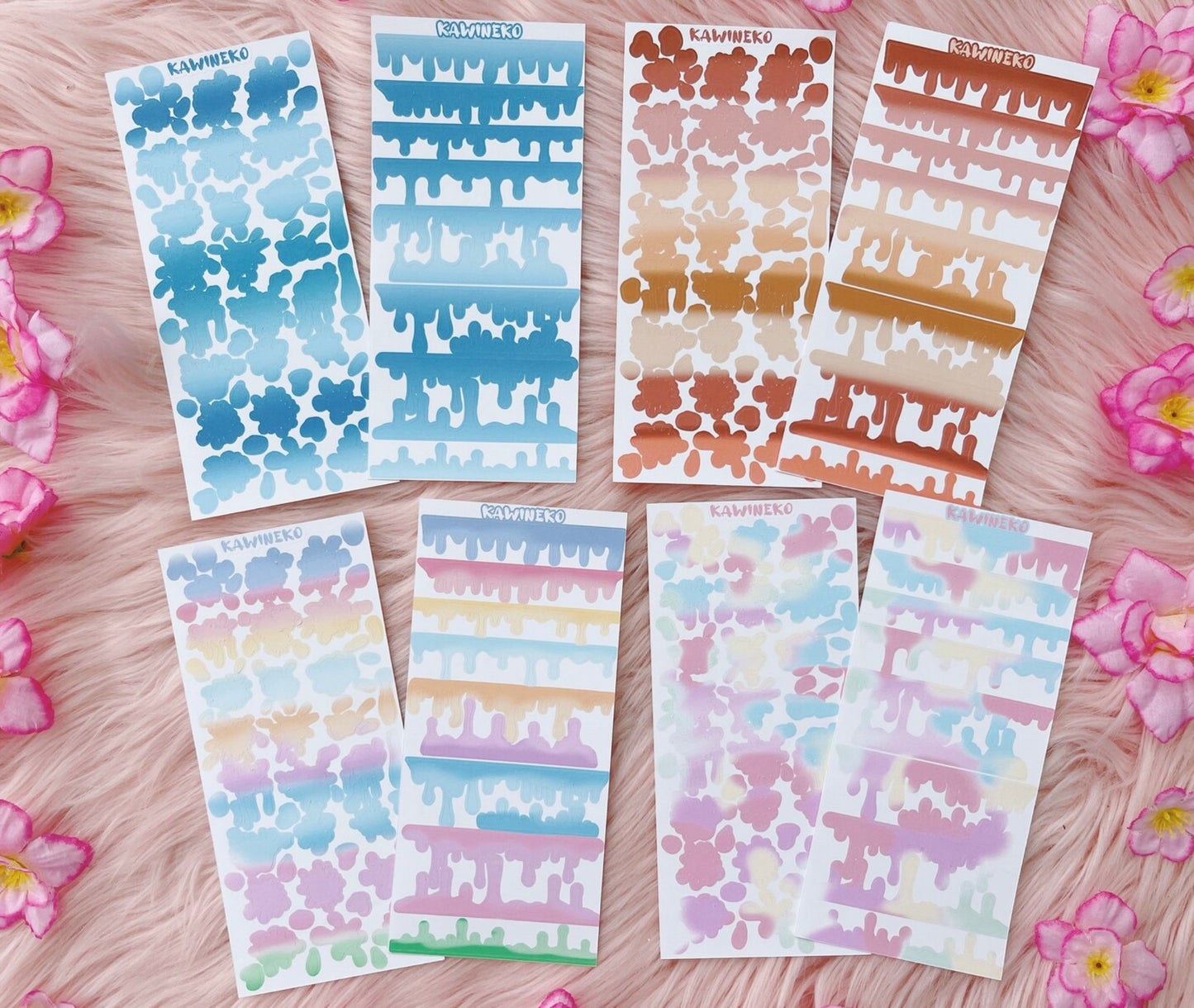 Paint splash and painting drops sticker sheets bundles 3