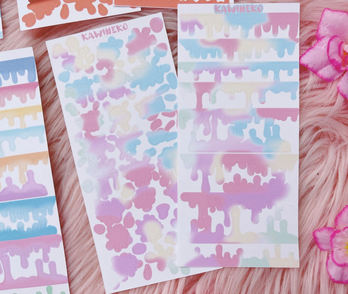 Paint splash and painting drops sticker sheets bundles 3