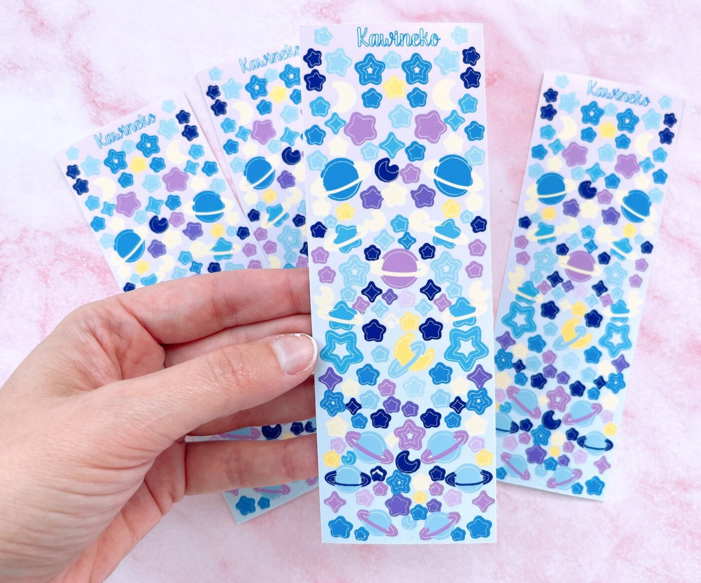 Galaxy and space sticker sheets