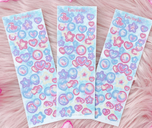 Bubble candy sticker sheets