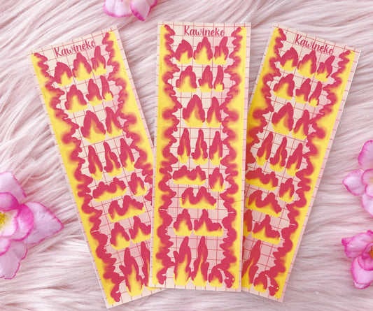 Fire and flames sticker sheets