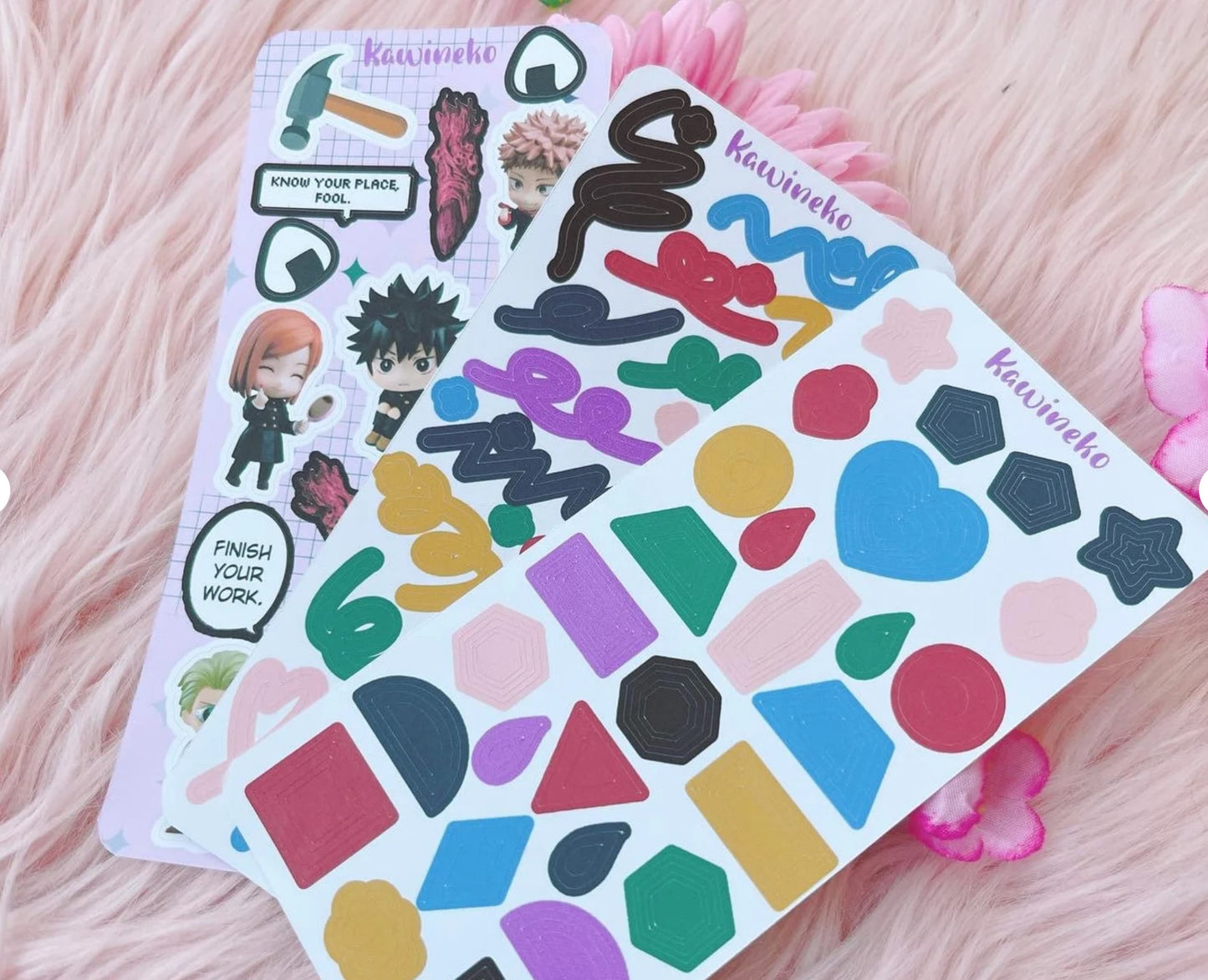 Jujutsu Kaisen color palette deco bundle anime manga sticker