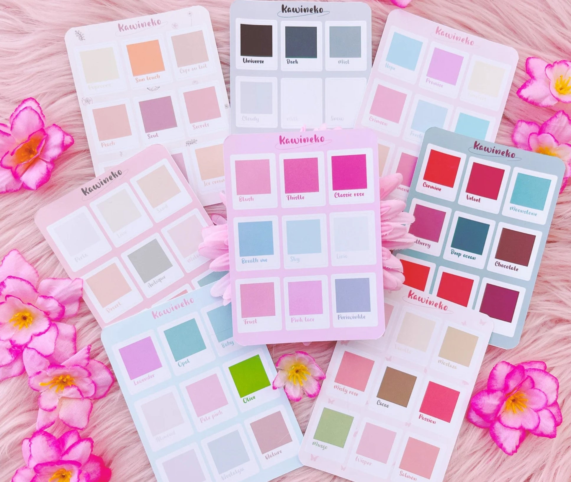 Swatch Stickers Color swatches sticker sheets – Kawineko