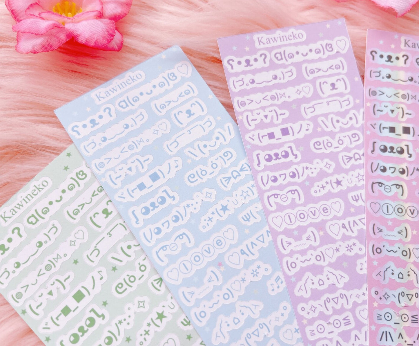 Ascii cute little faces sticker sheets