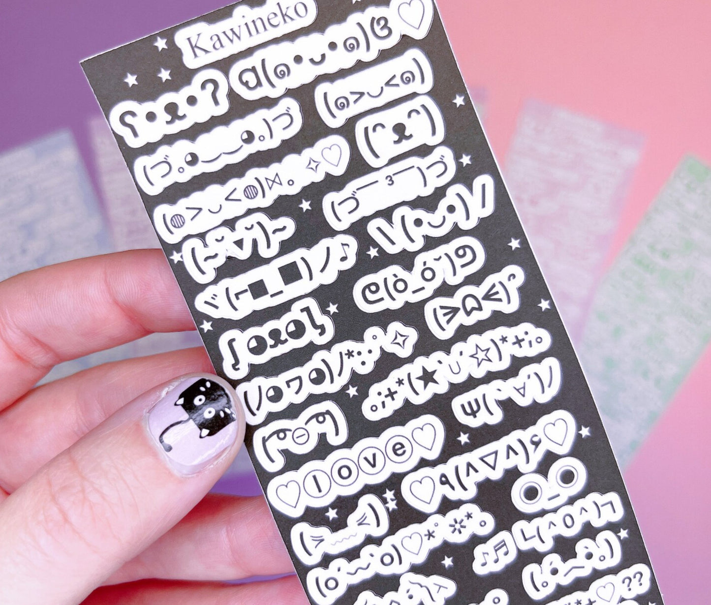 Ascii cute little faces sticker sheets