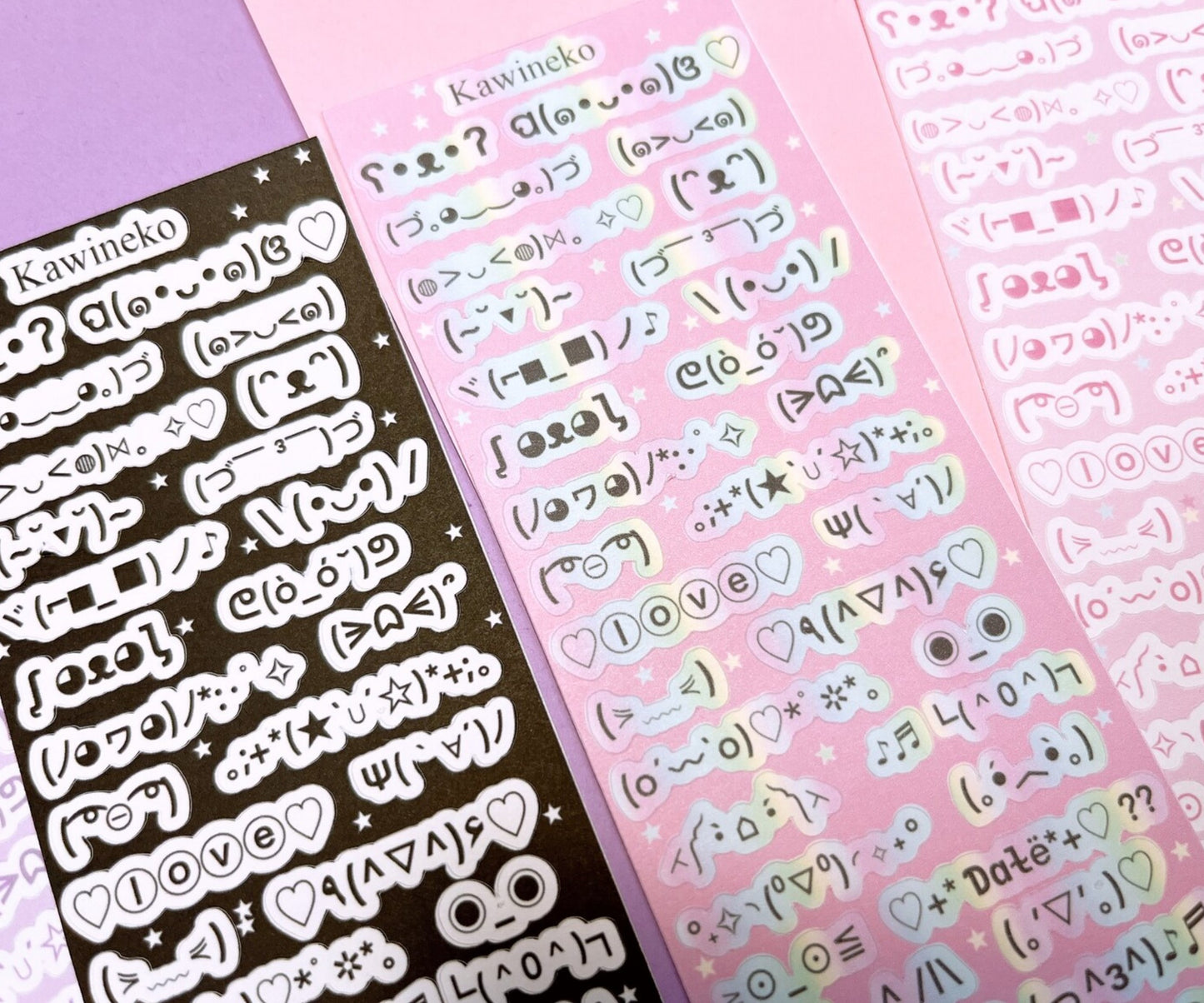 Ascii cute little faces sticker sheets