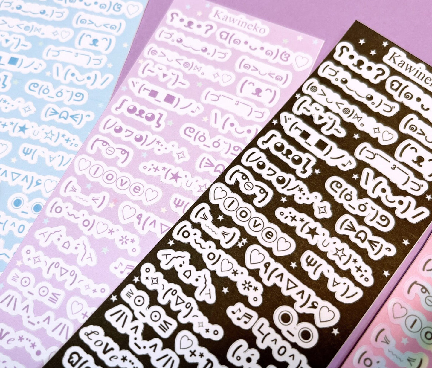 Ascii cute little faces sticker sheets