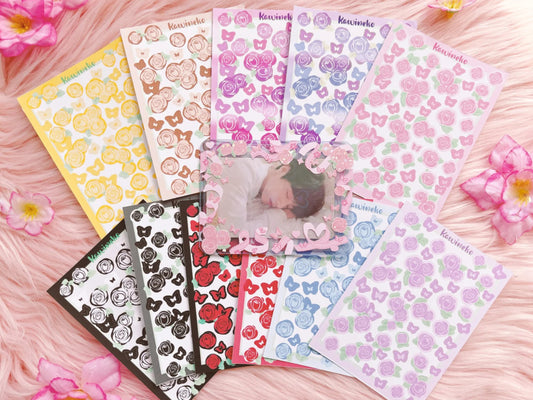 Roses sticker sheets flowers