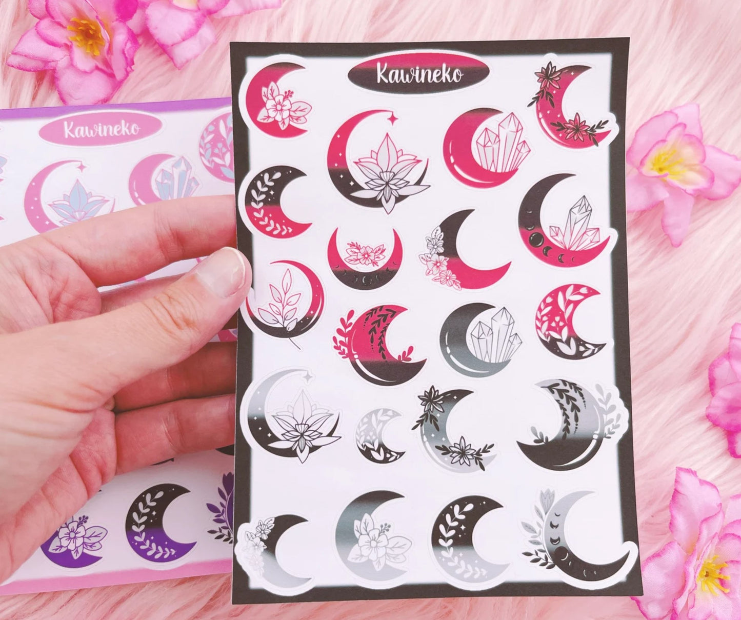 Moon and Crystals stickers