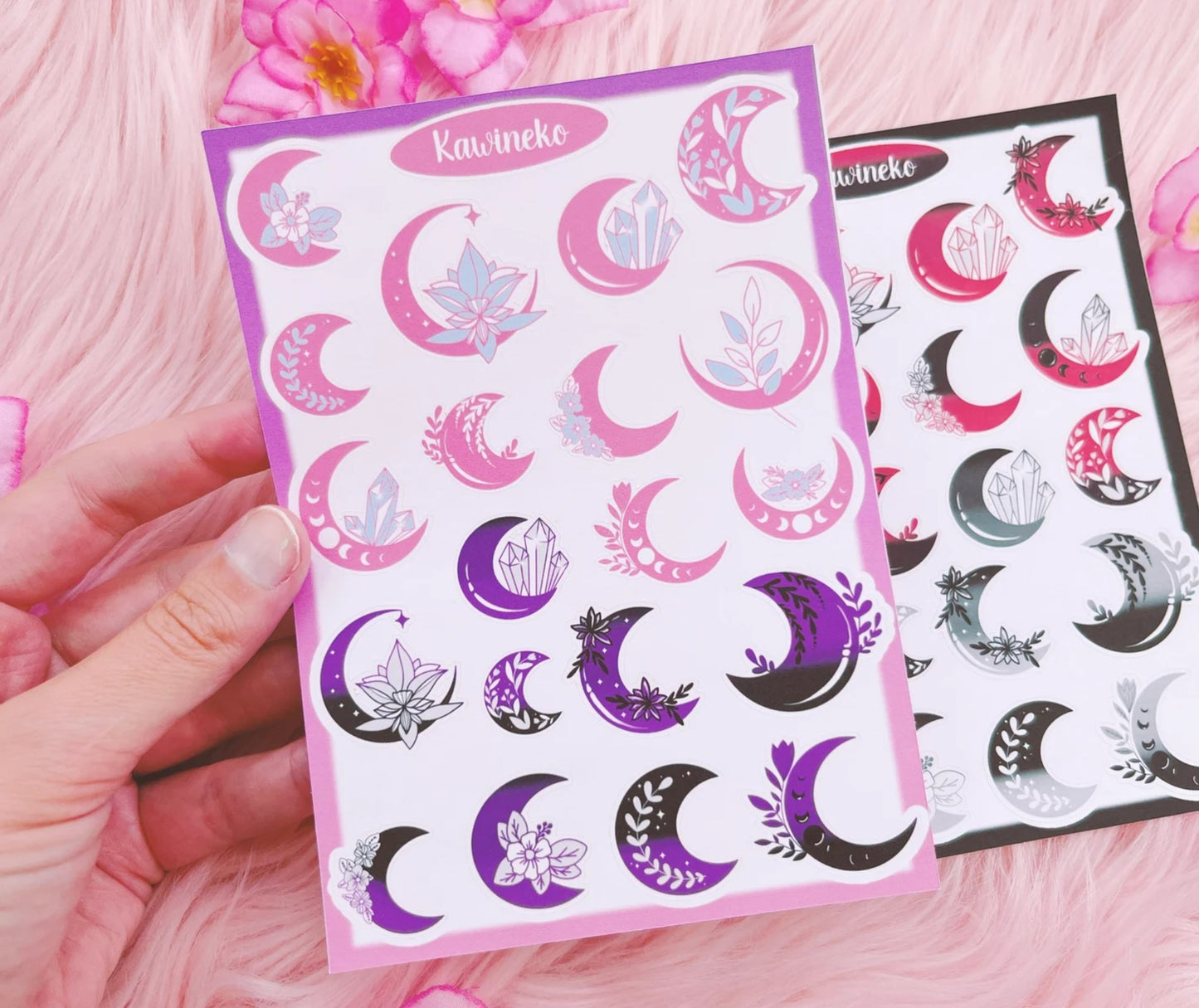 Moon and Crystals stickers