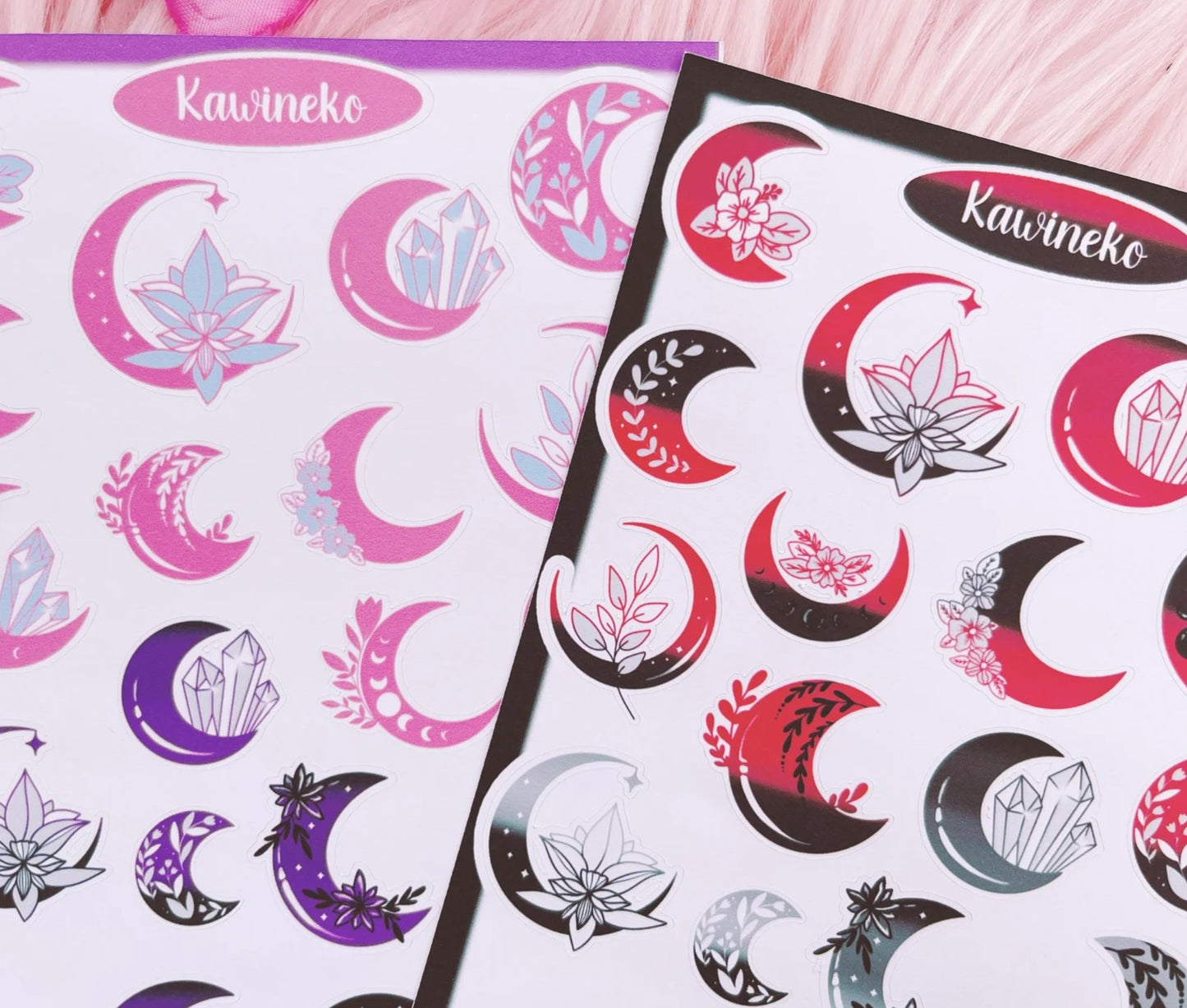 Moon and Crystals stickers