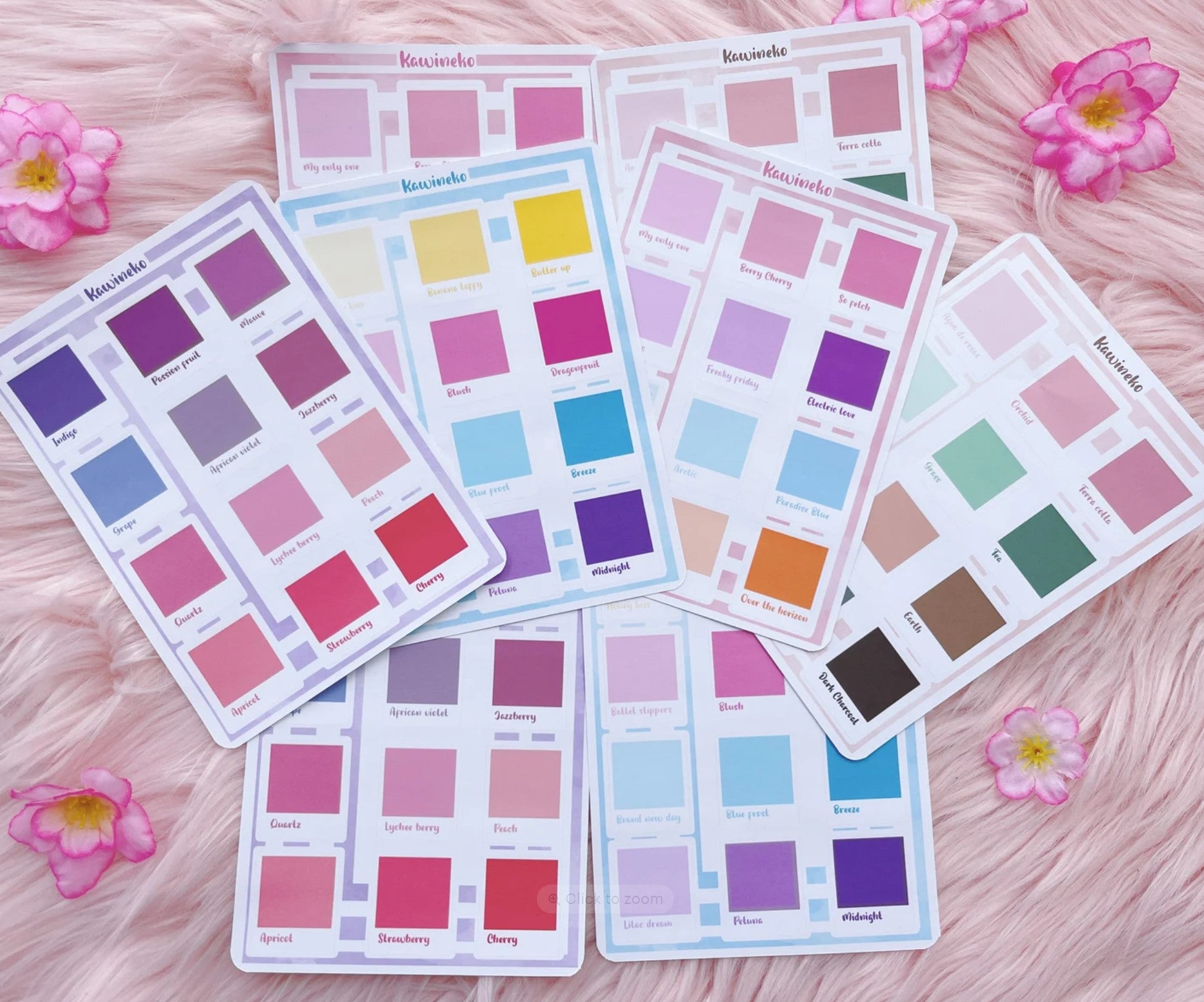 Normal Swach Sticker Color swatch sticker sheets – Kawineko