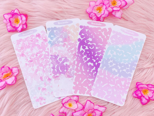 Soft gradient ribbons sticker sheets