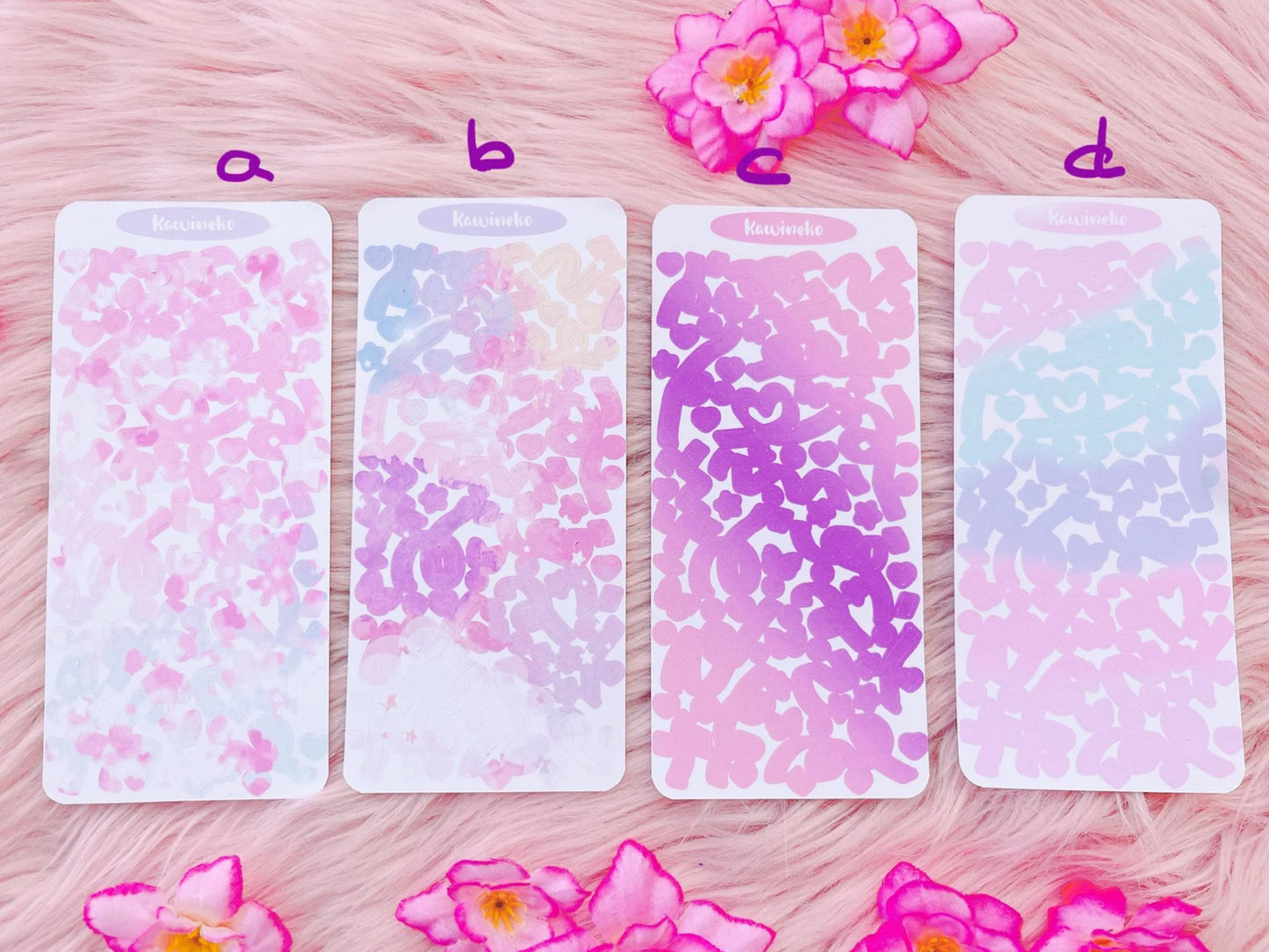 Soft gradient ribbons sticker sheets