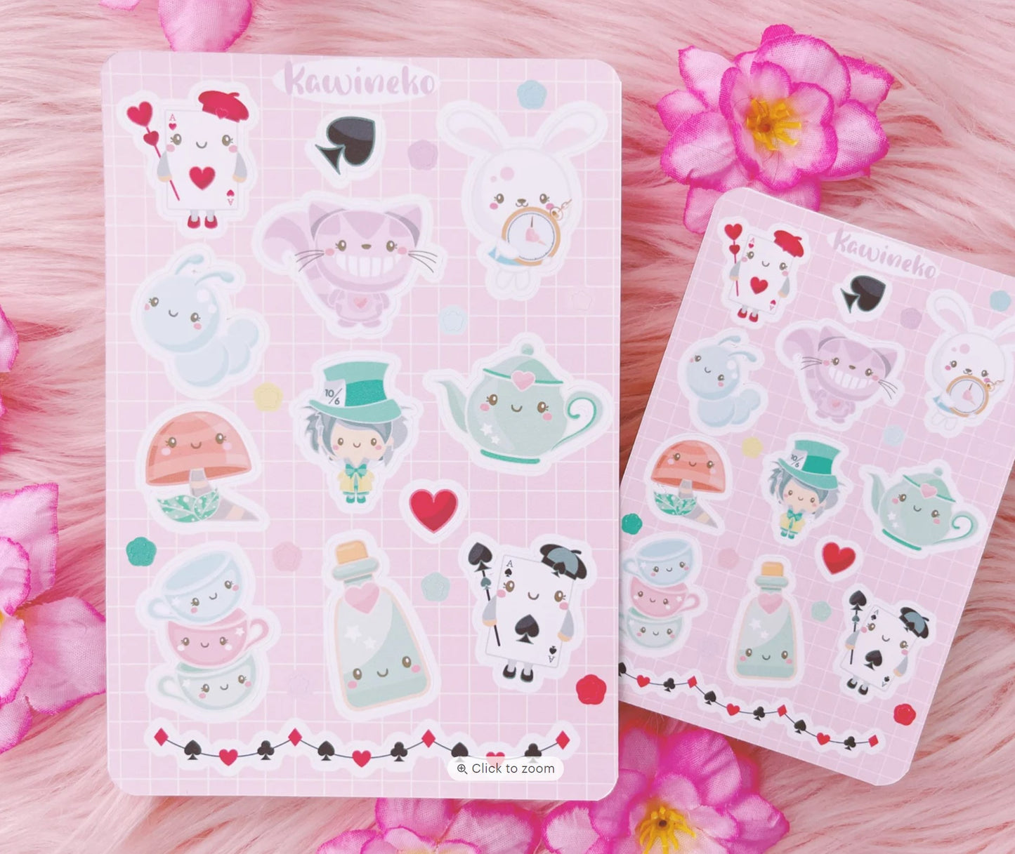 Alice in Wonderland sticker sheets