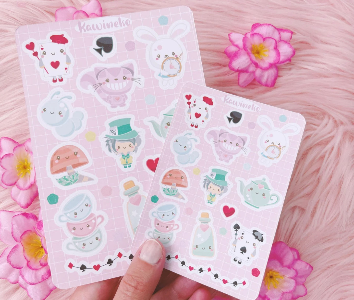 Alice in Wonderland sticker sheets