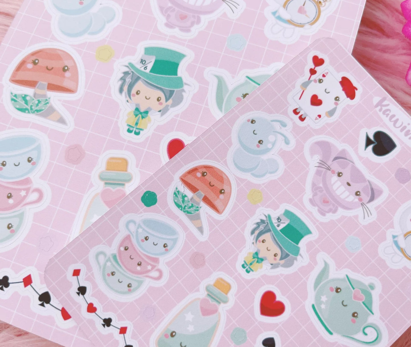 Alice in Wonderland sticker sheets