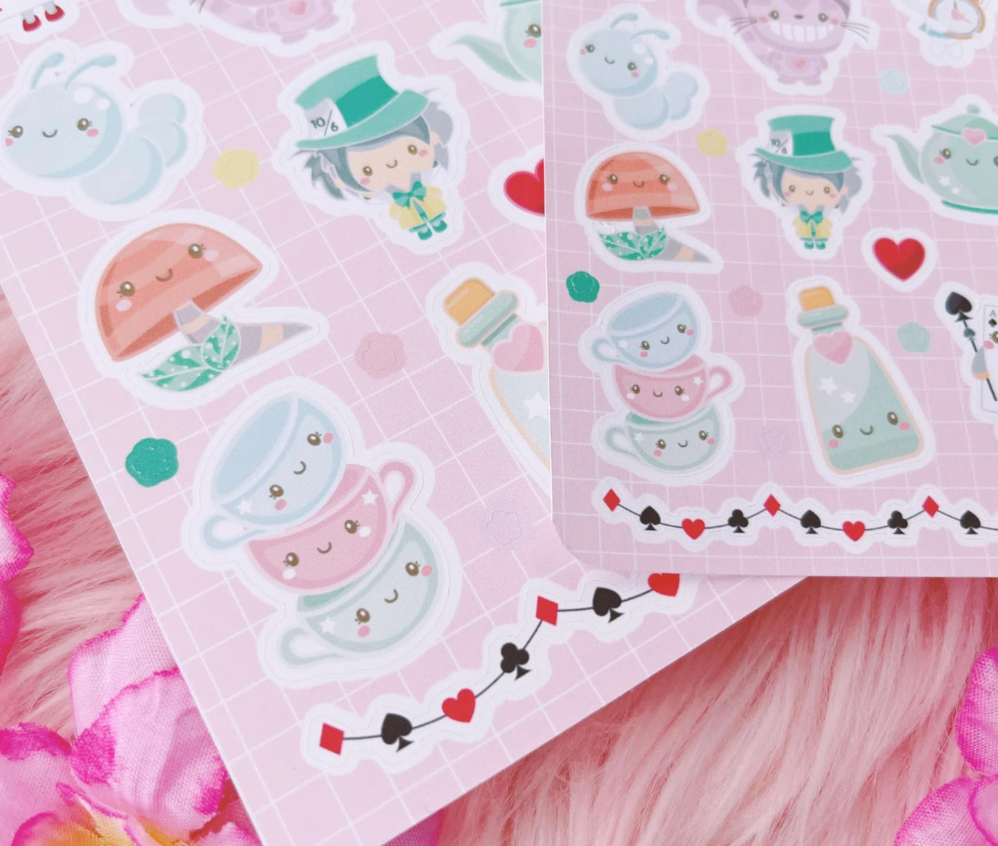 Alice in Wonderland sticker sheets