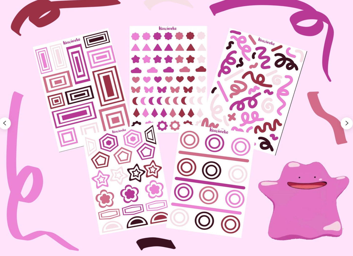 Ditto color palette deco sticker sheets