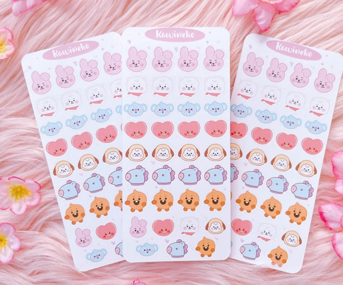 BT21 inpired stickers BTS little faces