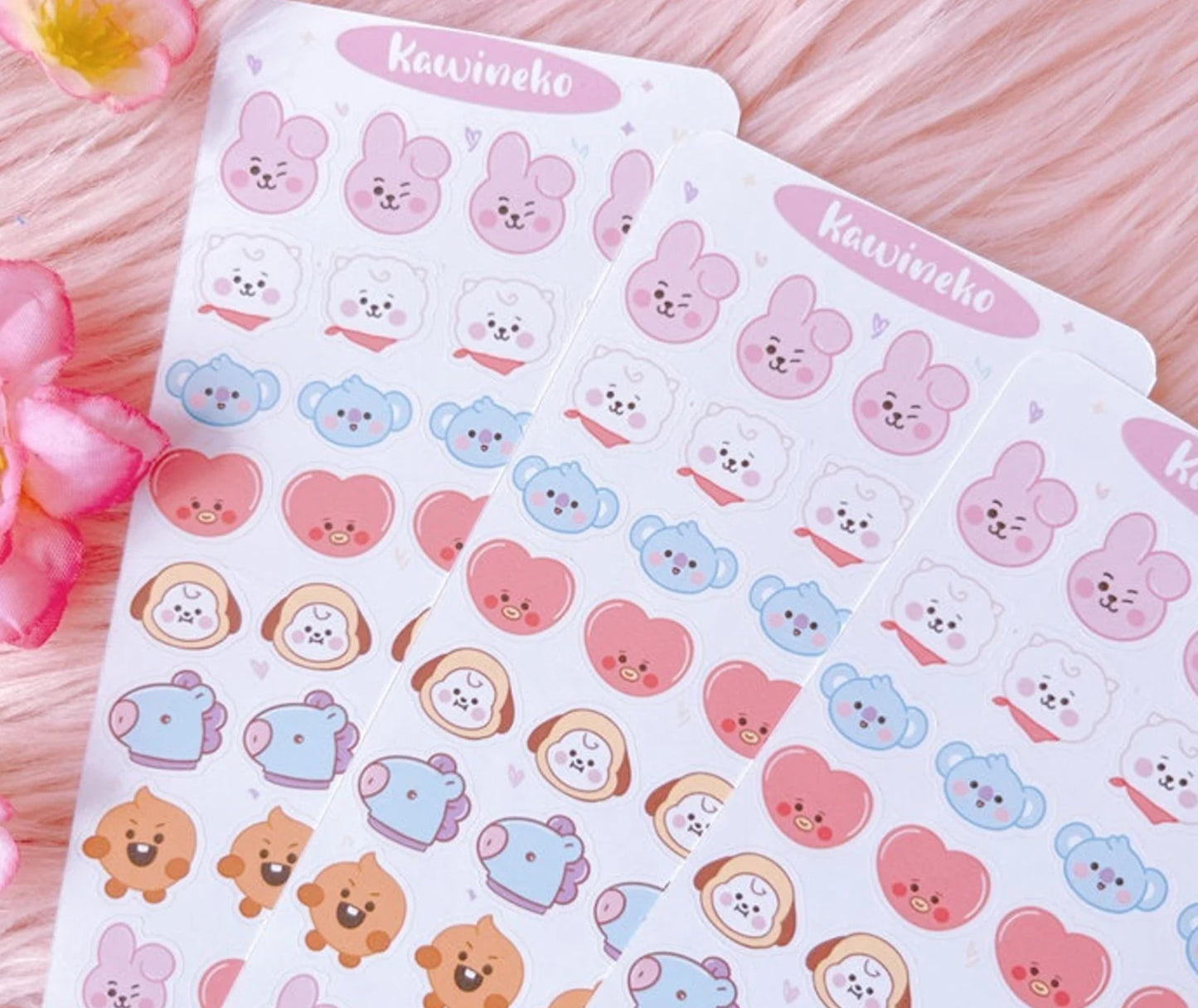 BT21 inpired stickers BTS little faces