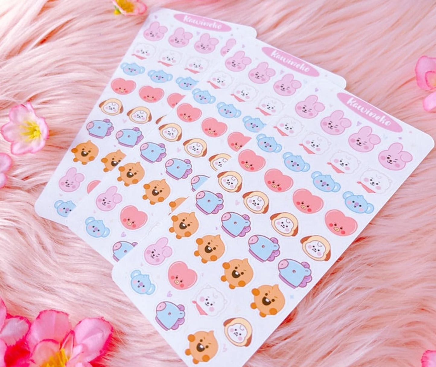 BT21 inpired stickers BTS little faces