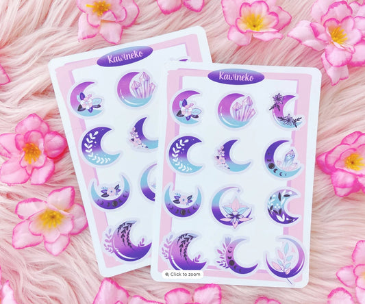 Magical moon sticker sheets