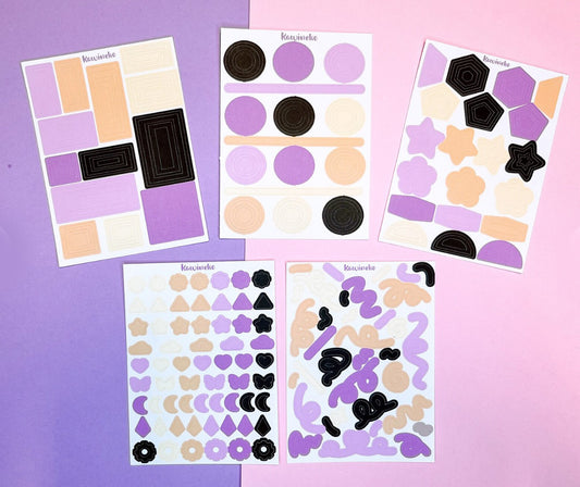 Delcatty color palette deco sticker sheets