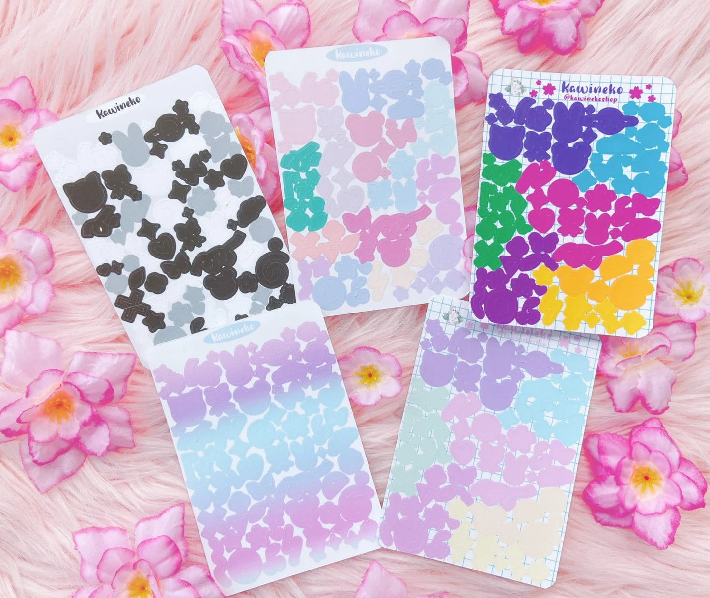 Little deco shapes stickers sheets