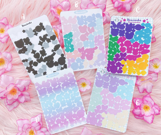 Little deco shapes stickers sheets