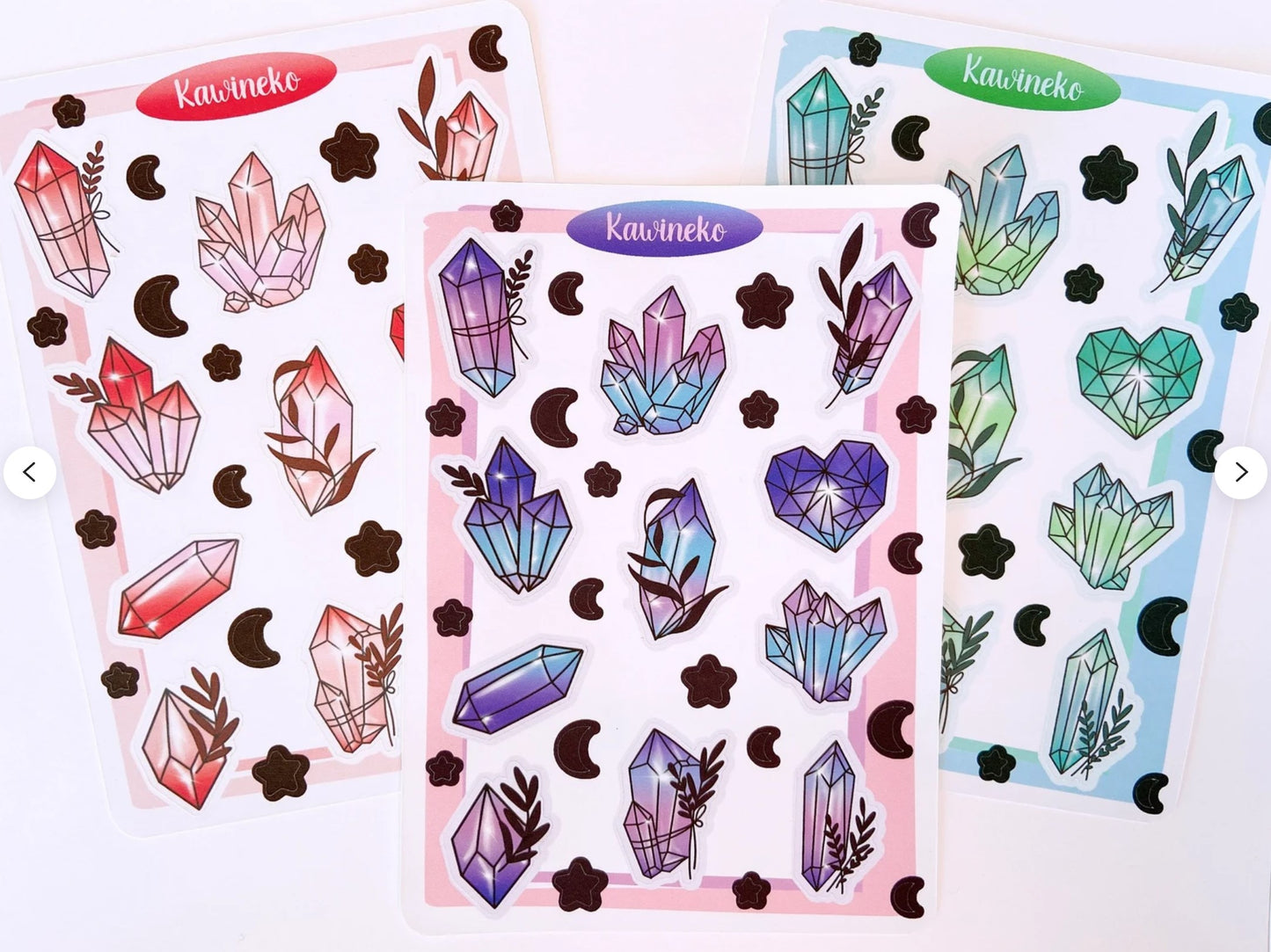 Crystal Sticker Sheet Crystals stickers sheets – Kawineko