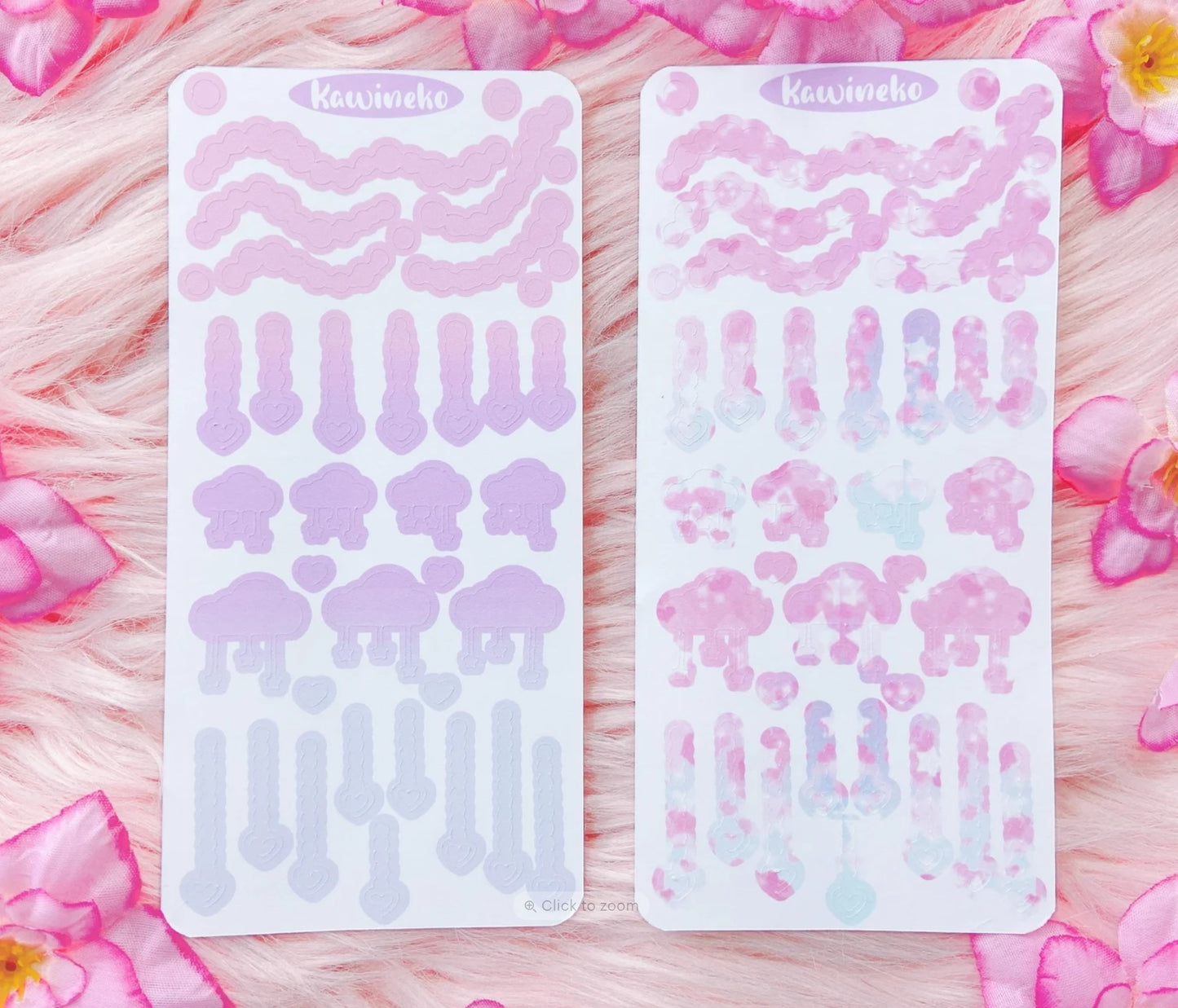 Fairy and pastel clouds and dropping chains stickers