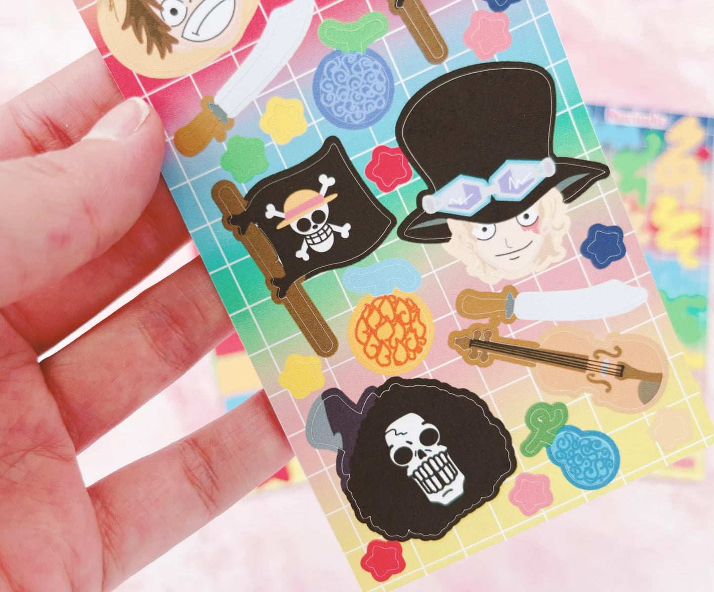 One Piece inspired color palette deco bundle anime manga sticker