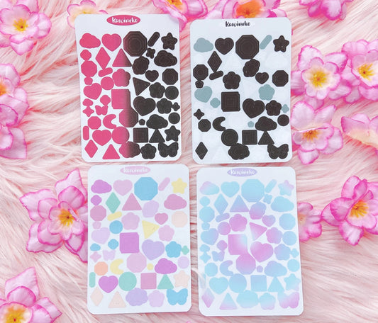 We never have enough of  little deco shapes stickers sheets