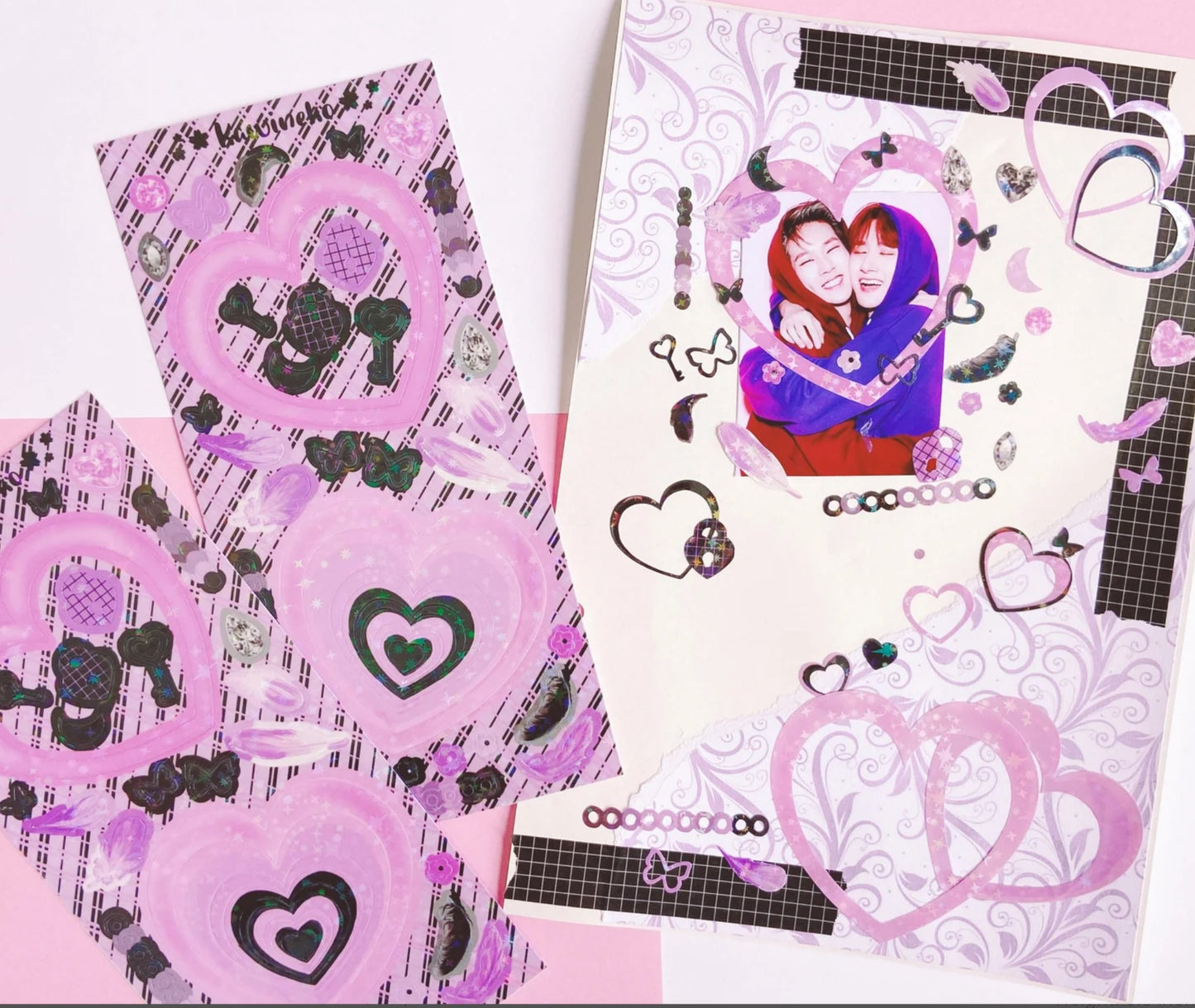 heart frames and decos sticker sheets