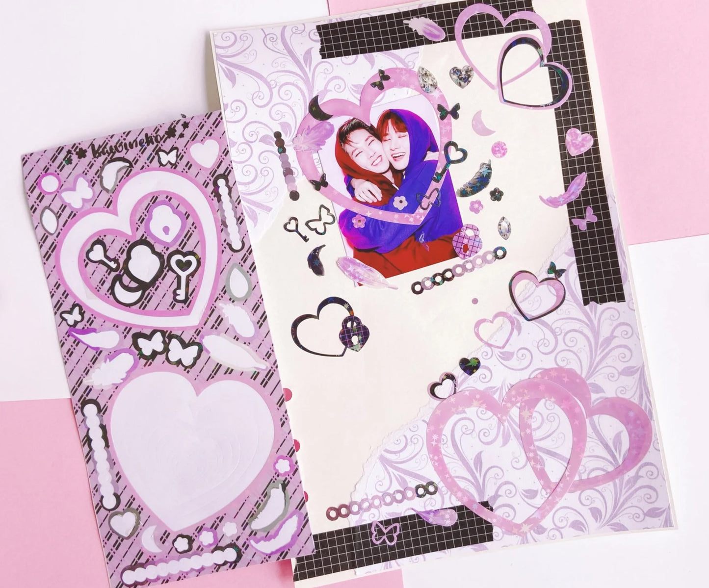 heart frames and decos sticker sheets