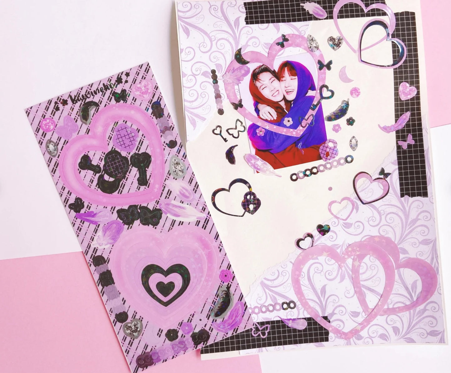 heart frames and decos sticker sheets