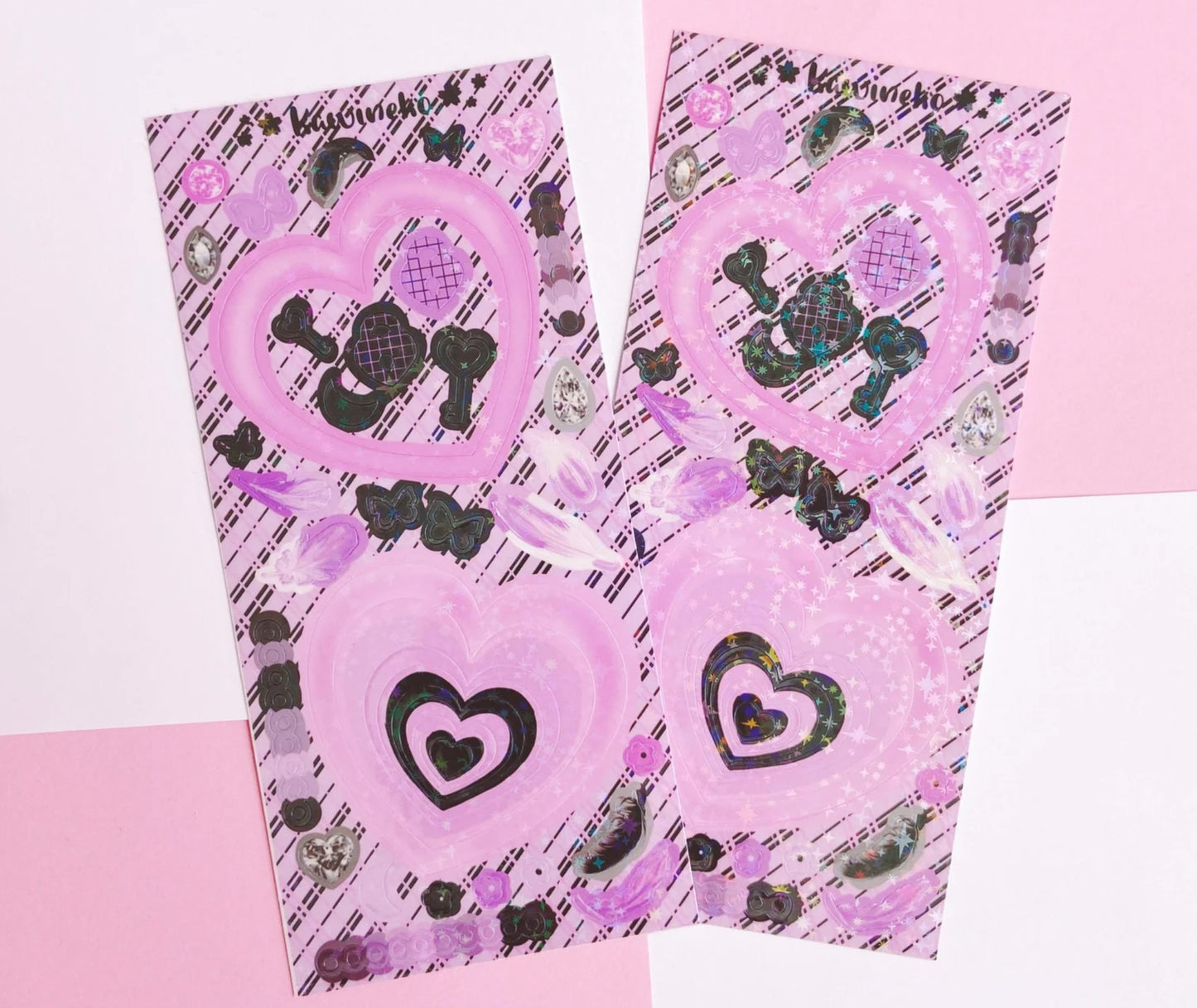 heart frames and decos sticker sheets