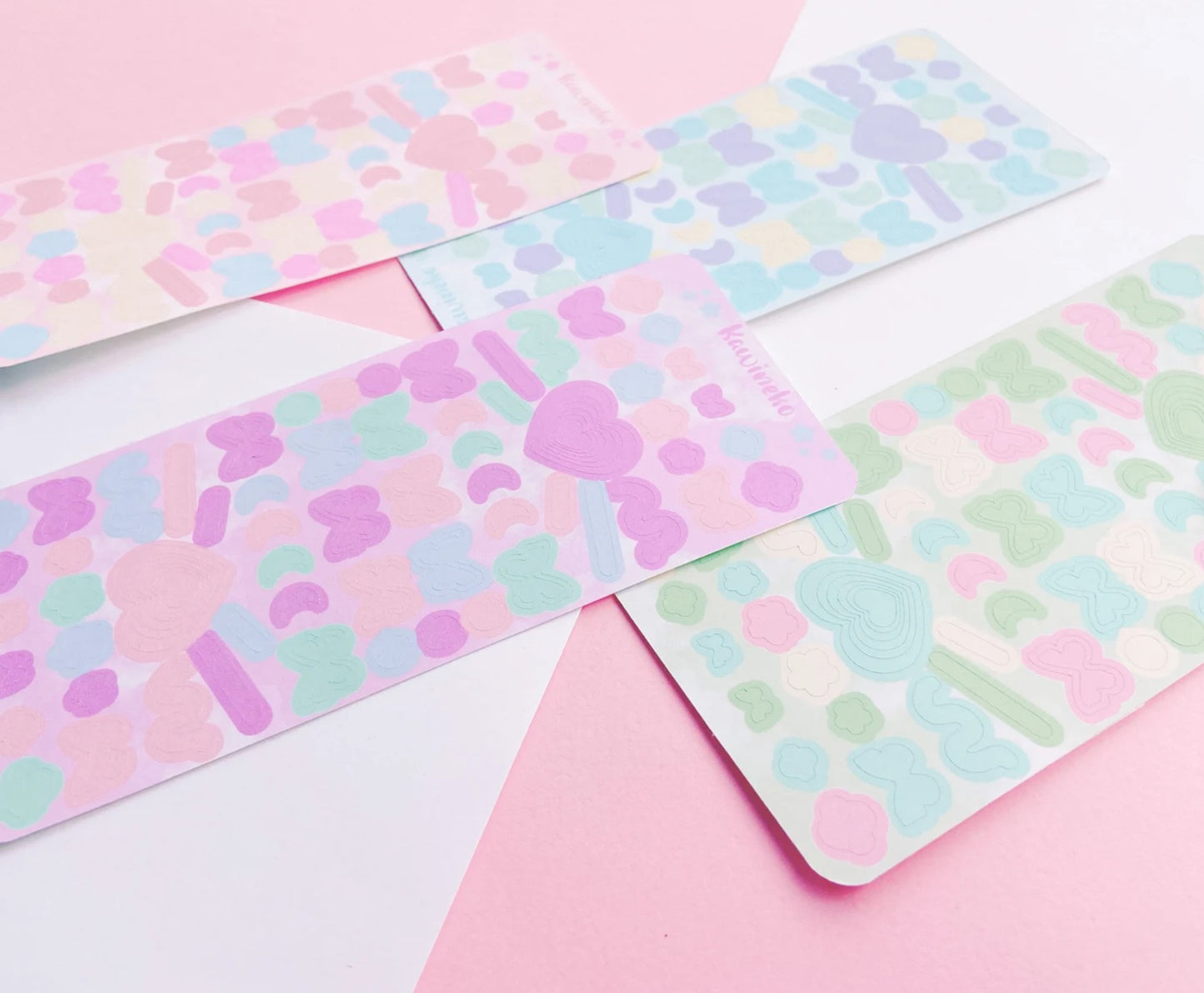 Pastel soft colors shapes and decos sticker sheet