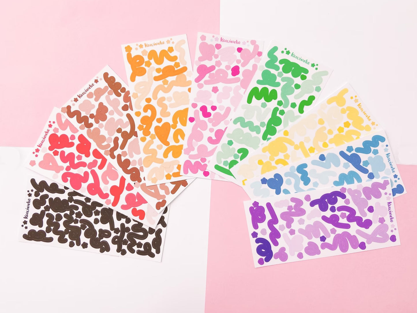 Colorful confetti stickers